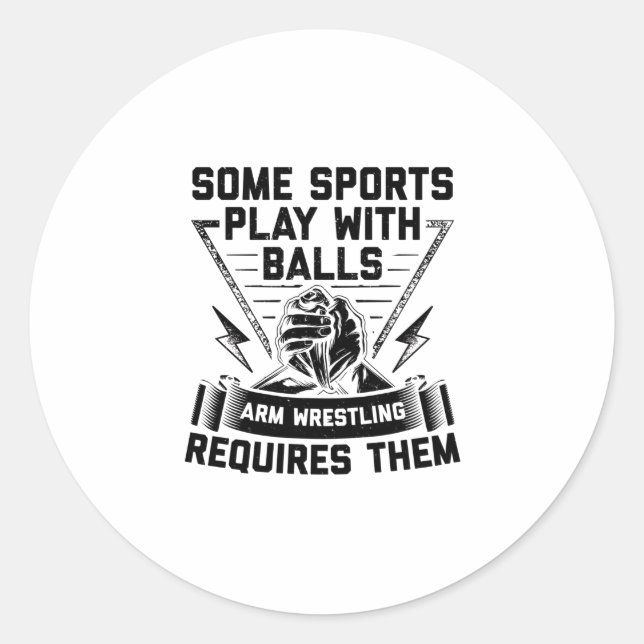 Redewendungen für Arm-Wrestling | Sporttraining Sp Runder Aufkleber (Vorderseite)