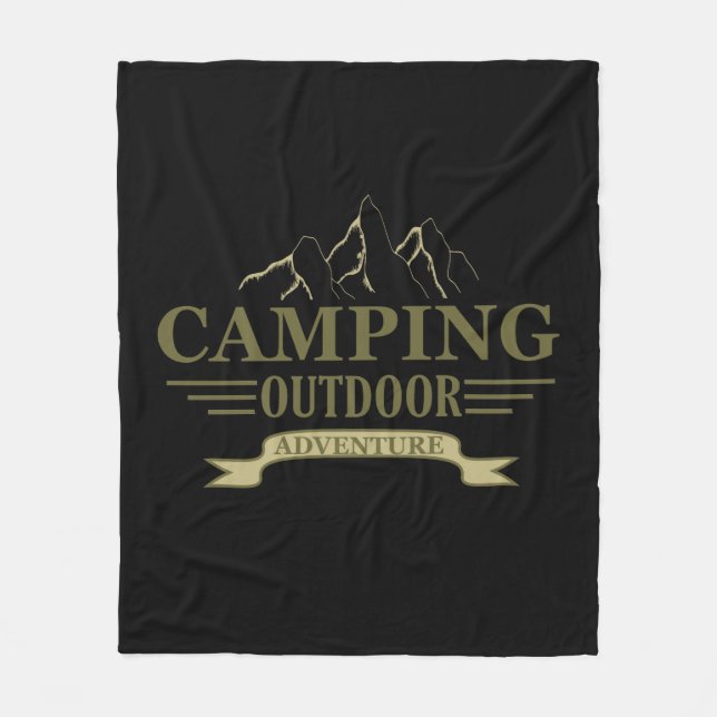 Redewendungen für Camper mit lustigem Camping Fleecedecke (Vorderseite)