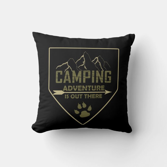 Redewendungen für Camper mit lustigem Camping Kissen (Vorderseite)