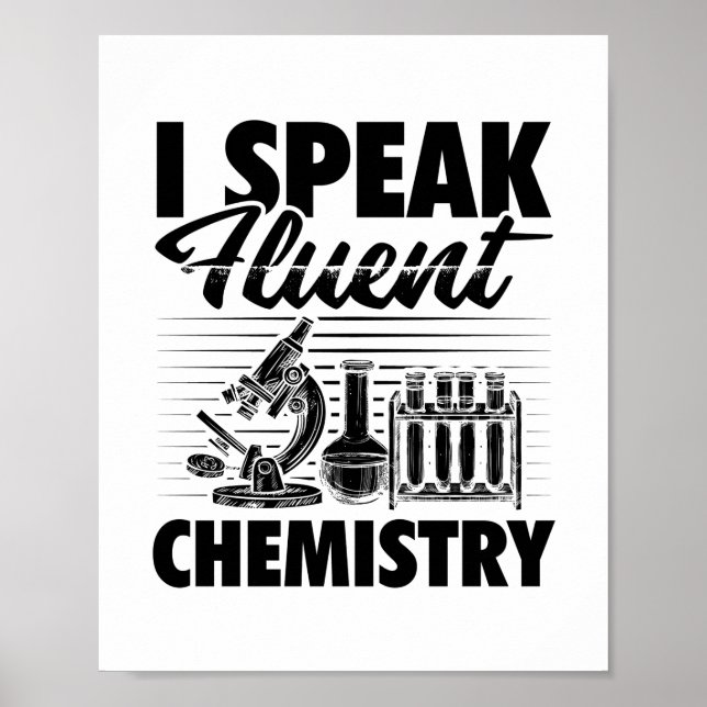 Redewendungen für Chemielehrer | Geschenke für Stu Poster (Vorne)
