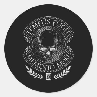 Redewendungen Tempus Fugit Meto Mori Runder Aufkleber