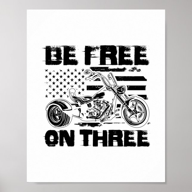 Redewendungen | Triker Trikes Motorrad Geschenke Poster (Vorne)