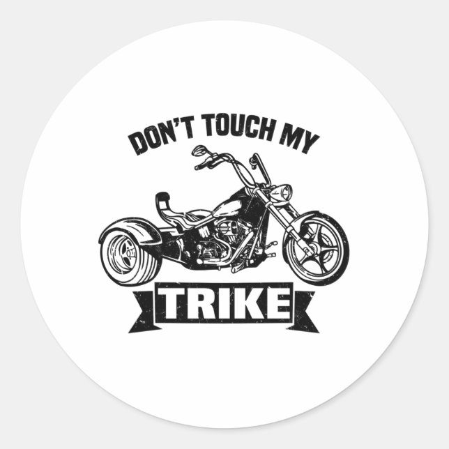 Redewendungen | Triker Trikes Motorrad Geschenke Runder Aufkleber (Vorderseite)