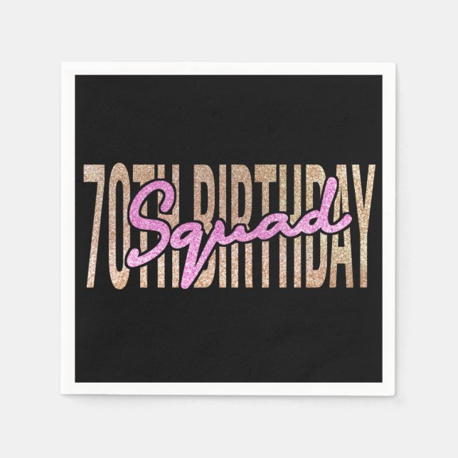 Redewendungen zum 70. Geburtstag Serviette (Vorderseite)