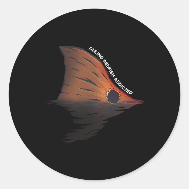 Redfish Fischen Witz Redangeln Red Drum F Runder Aufkleber (Vorderseite)
