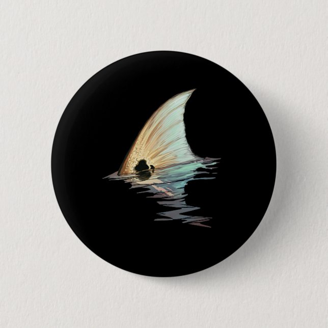 Redfish Redfish Schwanz Red Drum Fish Shirt Button (Vorderseite)