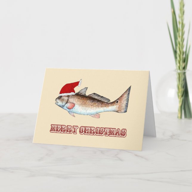 Redfish Weihnachtsmannmütze Frohe Weihnachten (Vorderseite)