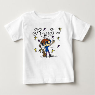 Redhead Boy Rock Star Baby T-shirt