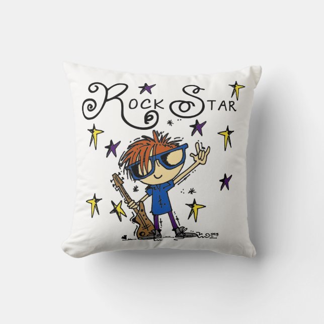 Redhead Boy Rock Star Pillow Kissen (Vorderseite)