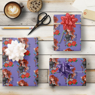 Redhead Frau Tattoos Geschenkpapier Set