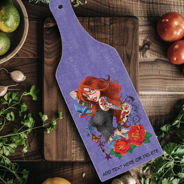 Redhead Frau Tattoos Schneidebrett (Von Creator hochgeladen)