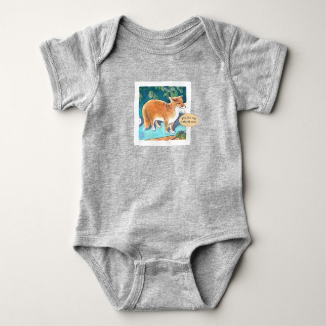 Redhead Ja, mein natürlicher Farbkinderanzug Baby Strampler (Vorderseite)