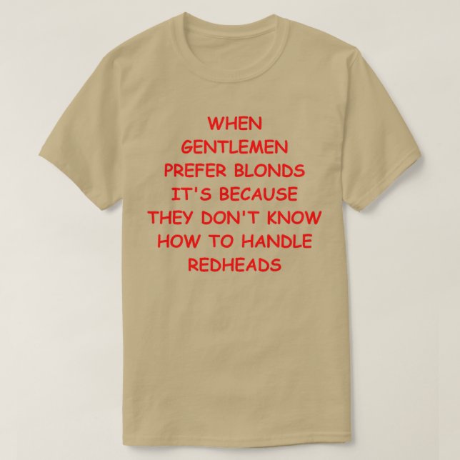 Redhead Joke 2 T-Shirt (Design vorne)