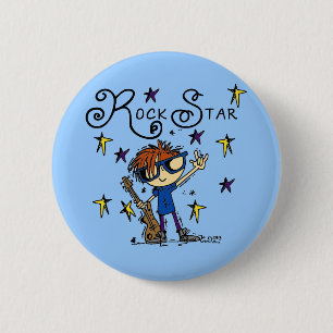 Redhead-Jungen-Rockstar Button