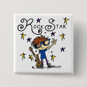 Redhead-Jungen-Rockstar Button