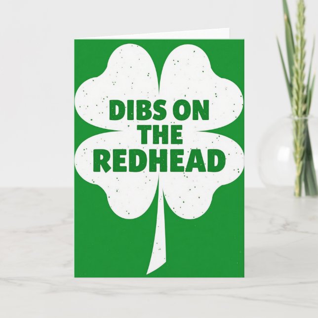 Redhead Luck St Patricks Day Card Karte (Vorderseite)