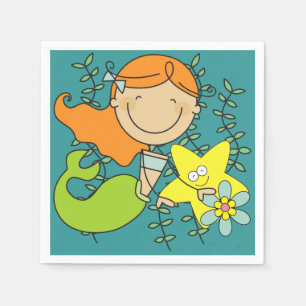 Redhead-Meerjungfrau Serviette