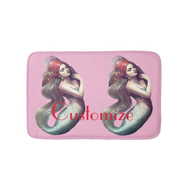 Redhead Mermaid Beauty Thunder_Cove Badematte (Vorderseite)