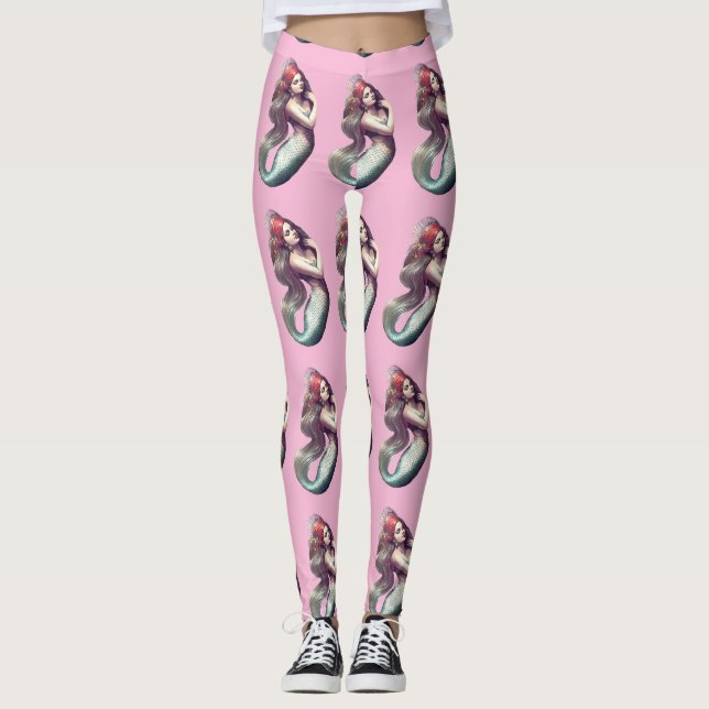 Redhead Mermaid Beauty Thunder_Cove Leggings (Vorderseite)