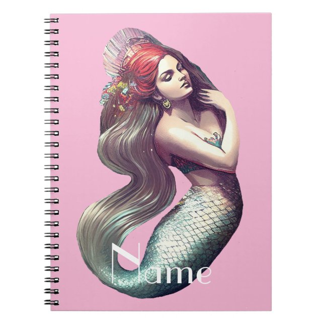 Redhead Mermaid Beauty Thunder_Cove Notizblock (Vorderseite)