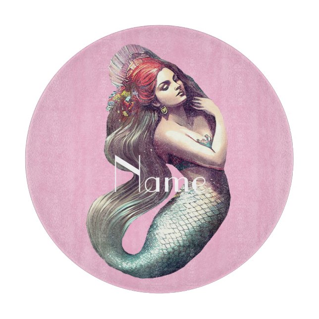 Redhead Mermaid Beauty Thunder_Cove Schneidebrett (Vorderseite)