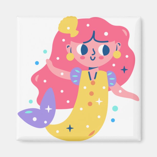 Redhead Mermaid Magnet (Vorne)