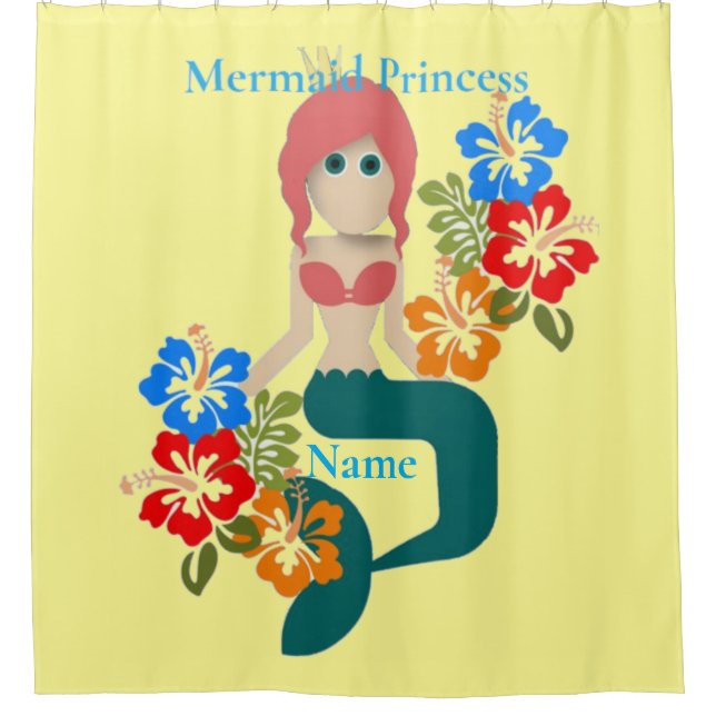 Redhead Mermaid Princess Thunder_Cove Duschvorhang (Vorderseite)