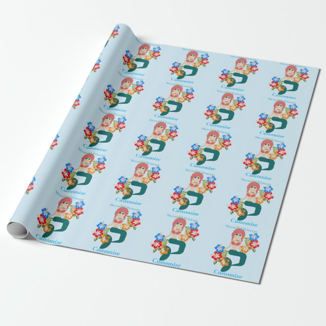 Redhead Mermaid Princess Thunder_Cove Geschenkpapier (Ungerollt)