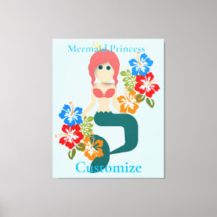 Redhead Mermaid Princess Thunder_Cove Leinwanddruck