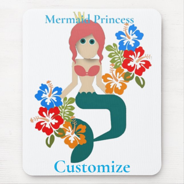 Redhead Mermaid Princess Thunder_Cove Mousepad (Vorne)