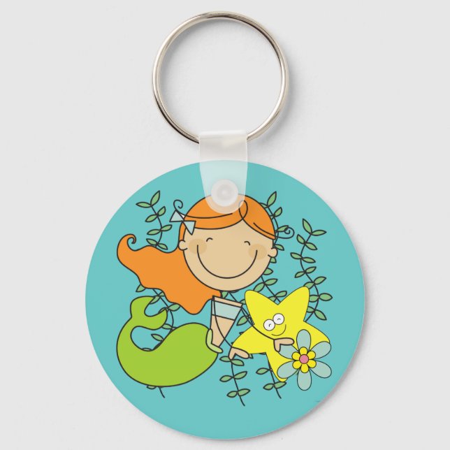 Redhead Mermaid Schlüsselanhänger (Vorderseite)