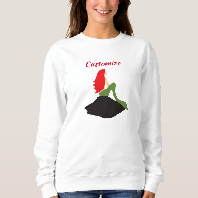 Redhead Mermaid Sitting Thunder_Cove Sweatshirt (Vorderseite)