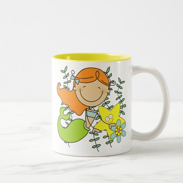 Redhead Mermaid Zweifarbige Tasse (Rechts)