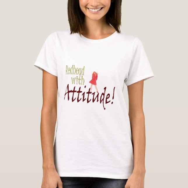 Redhead mit Haltung T-Shirt (Vorderseite)