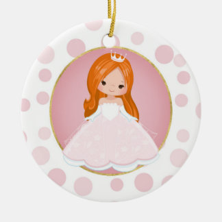 Redhead Pink Princess Keramik Ornament