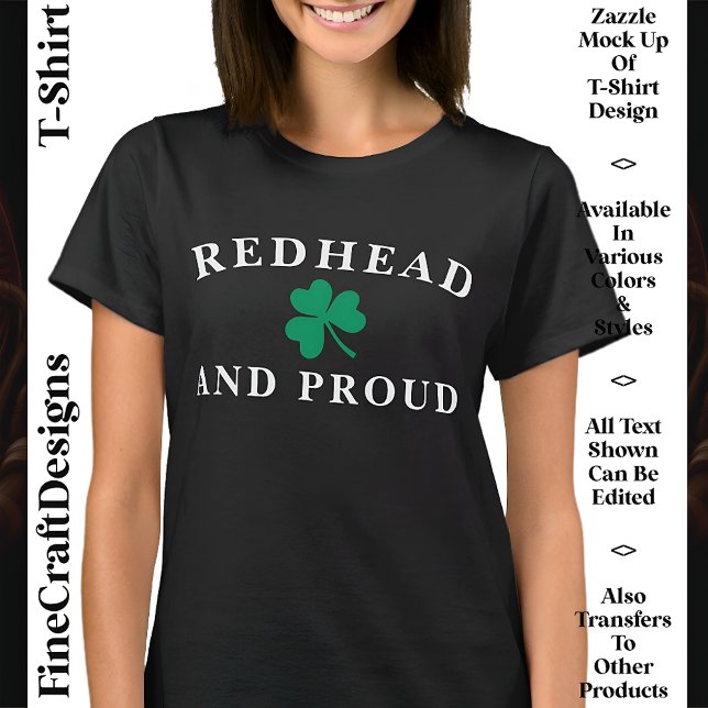 Redhead & Proud, grünes Kleeblatt, Custom, 10 Part T-Shirt (Von Creator hochgeladen)