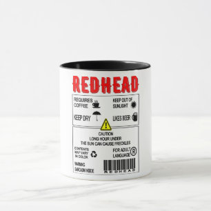 Redhead-Warnschild Tasse