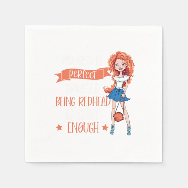 Redhead zu sein ist perfekt Red Hair Ginger Redhea Serviette (Vorderseite)