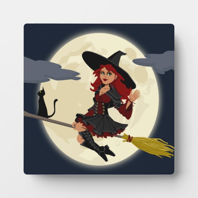 REDHEADED HALLOWEEN WITCH FOTOPLATTE (Vorderseite)