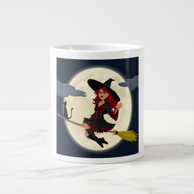 REDHEADED HALLOWEEN WITCH Jumbo-Tasse (Vorderseite)