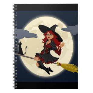 REDHEADED HALLOWEEN WITCH NOTIZBLOCK