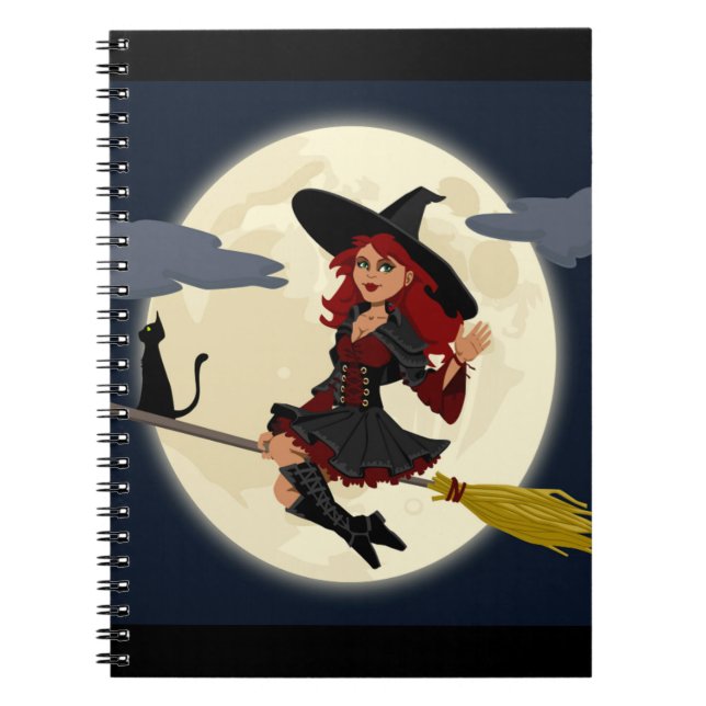 REDHEADED HALLOWEEN WITCH NOTIZBLOCK (Vorderseite)