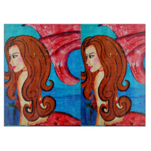 redheaded Meerjungfrau-DoppelSchneidebrett Schneidebrett