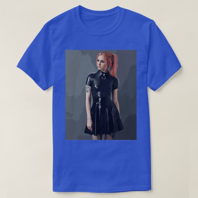 Redheahded Latex Girl T-Shirt (Design vorne)