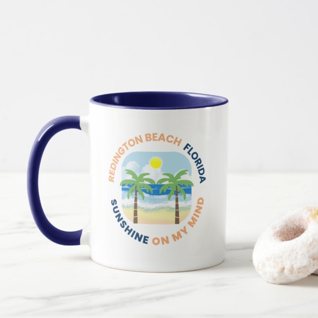 Redington Beach Florida Kaffeetasse (Mit Donut)