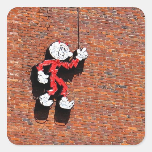 Redisch oder nicht quadratischer aufkleber (Vorderseite)