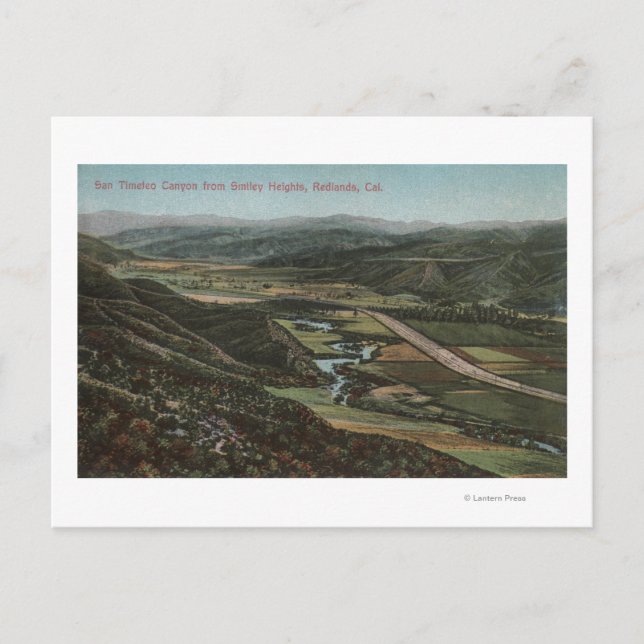 Redlands, CA - San Timeteo Canyon, Smiley Postkarte (Vorderseite)