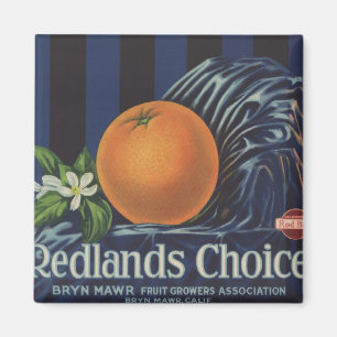 Redlands Choice Orange Etikett Magnet