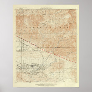 Redlands Viereck, das San- Andreasriß zeigt Poster