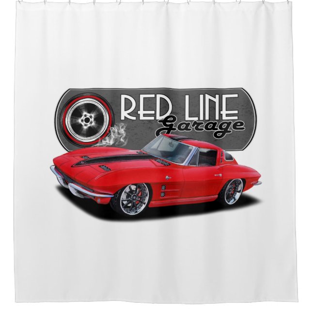 Redline Garage Stingray Duschvorhang (Vorderseite)